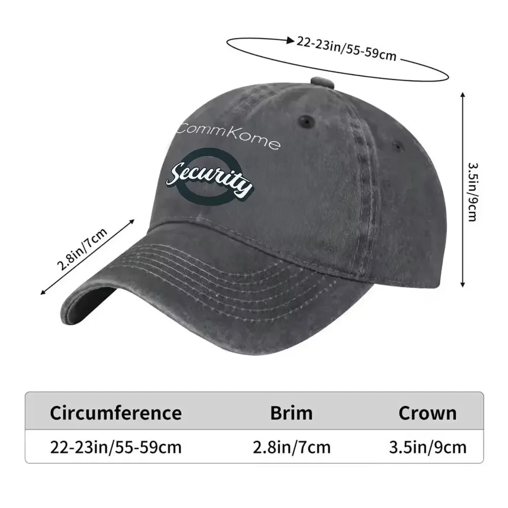 1pc Unisex CommKome Security Vintage Washed Baseball Cap - Men's Trendy Hat - Versatile Duckbill Cap - Fun Print - A Unique Birt