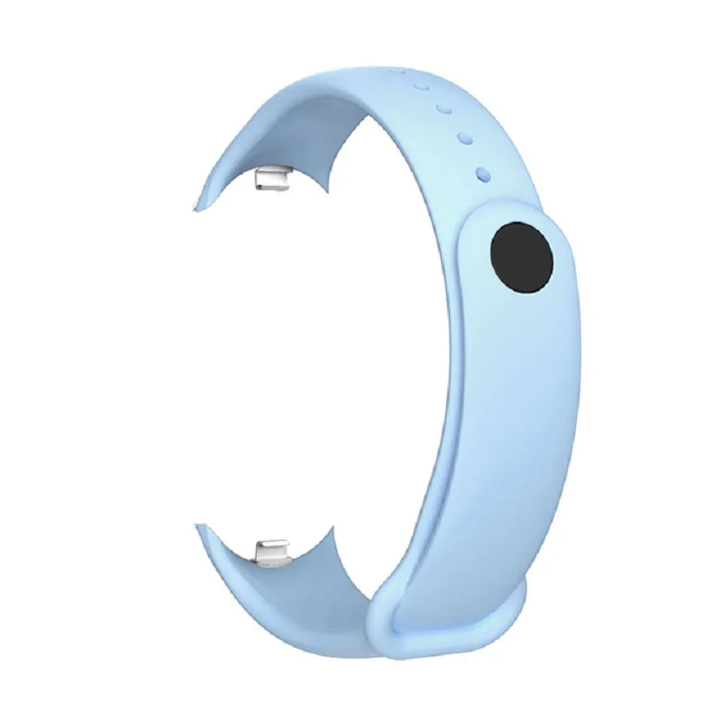 สายซิลิโคนสำหรับ Xiaomi Mi band 8สายรัดข้อมือกีฬาพร้อมสแน็ปโลหะเลื่อนรื้อสำหรับสายรัดข้อมือ Xiaomi band 8 NFC