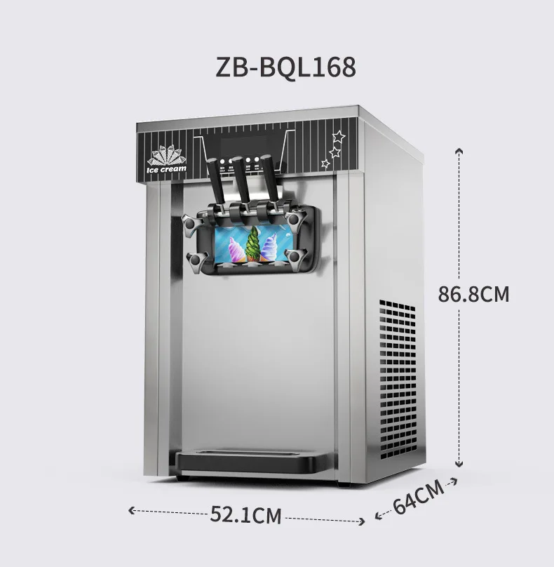 Professional Commercial Small Stainless Steel Soft Ice Cream Parlour Maker Machine Ice Cream Maker In Germany