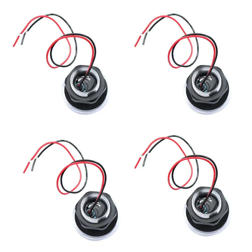 4Pcs Waterproof Round Courtesy Light Boat Marine RV under Water 12V