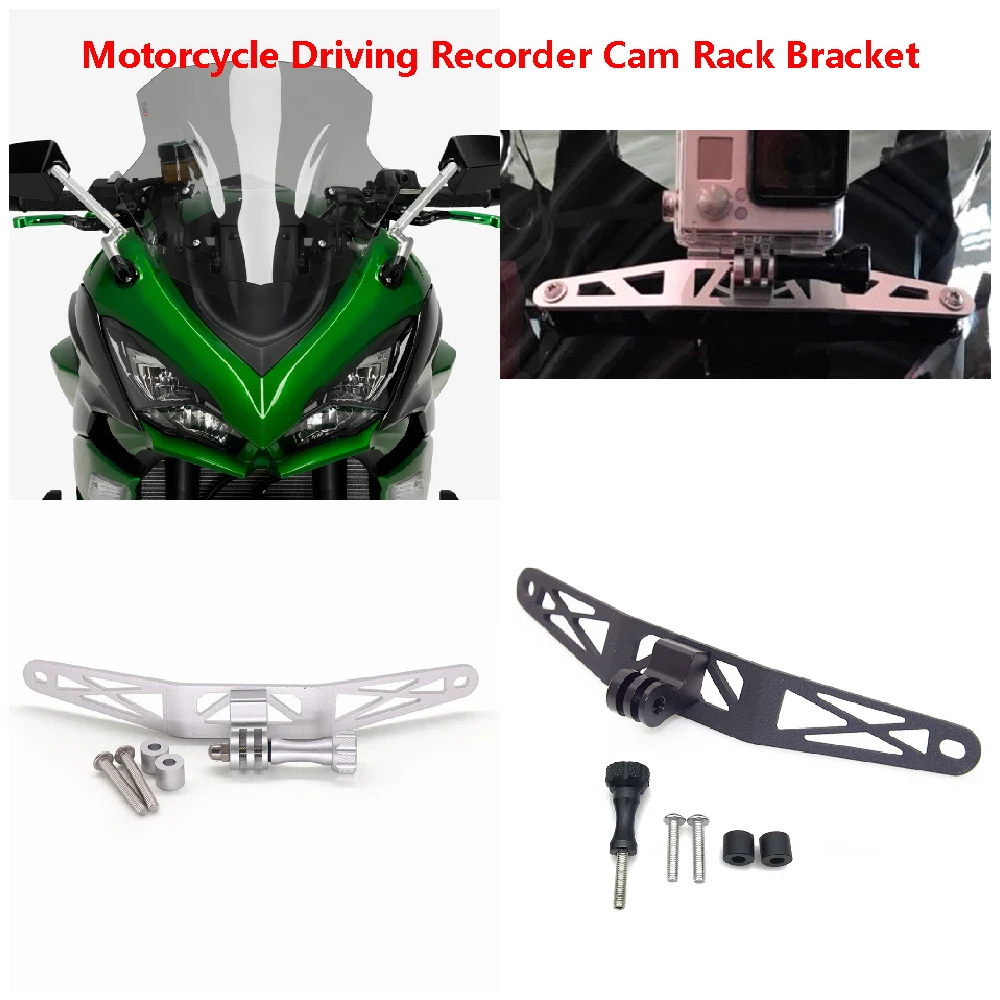 

Fits for Kawasaki Ninja 1000SX ABS 2020-2024 Motorcycle Front Windscreen Go Pro Camera Bracket Recorder Cam Rack Mount Holder