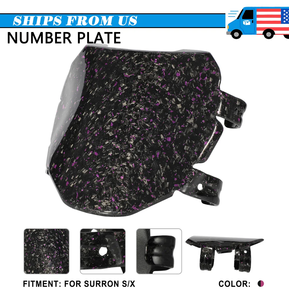 Funparts لوحة رقم الترخيص ألياف الكربون ل Surron Lightbee S X Stark Varg ل Talaria Sting دراجة نارية الملحقات E-Bike