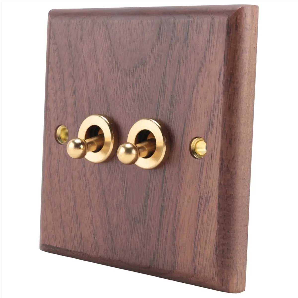 

[in stock] Retro American Industrial Style Light Switch Socket, Solid Wood Brass Toggle Switch Plate, Antique Home Stay Switch(2