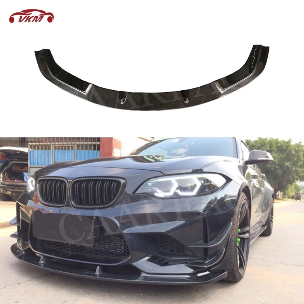 

3D Style Carbon Fiber Front Bumper Lip Spoiler for BMW 2 Series F87 M2 2016 - 2018 FRP Head Bumper Chin Shovel Guard Body Kits