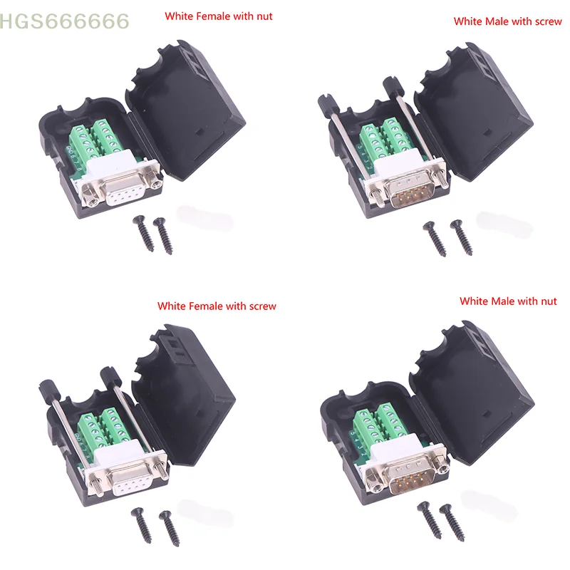 

"Universal DB9 Serial Adapter, Male Female COM Connector, 21-24 AWG Wire, Solderless Breakout Terminals RS232/485/422