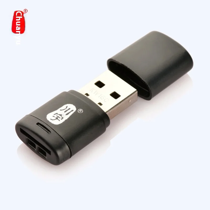 Kawau Micro Memory Card Reader SD Card Reader 2.0 USB High Speed Adapter with TF Card Slot C286 Max Support 128GB for Computer