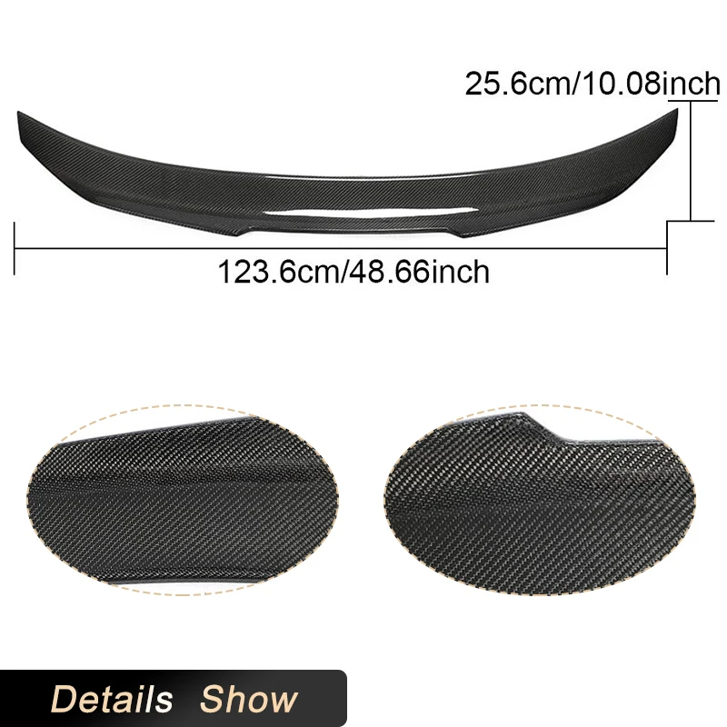 Carbon Fiber Car Rear Trunk Spoiler Wings for BMW 2 Series F22 F87 M2 220i M240i 2014-2019 Forged Carbon Tail Boot Lid Wing Lip view 4