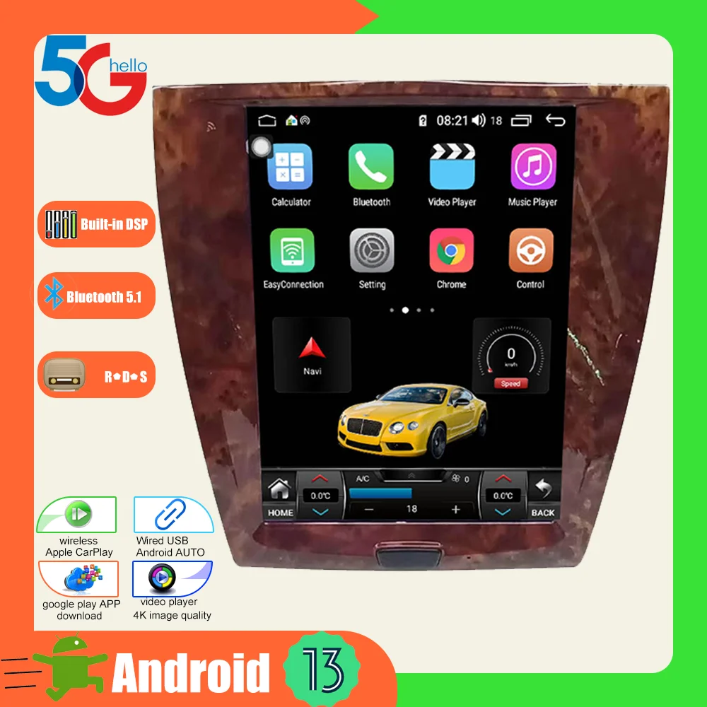 For Jaguar XK 2006 2007 2008~2013 Touch Screen Android Auto Automotive Multimedia Car Radio GPS Navigation Audio Stereo Receiver