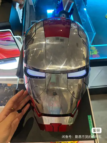 Casque électronique Iron Man Mk5 1:1, commande vocale automatique, Avengers Mk7 Mk5, Cosplay avec lumière Led, jouet fermé, casque Ironman, cadeau