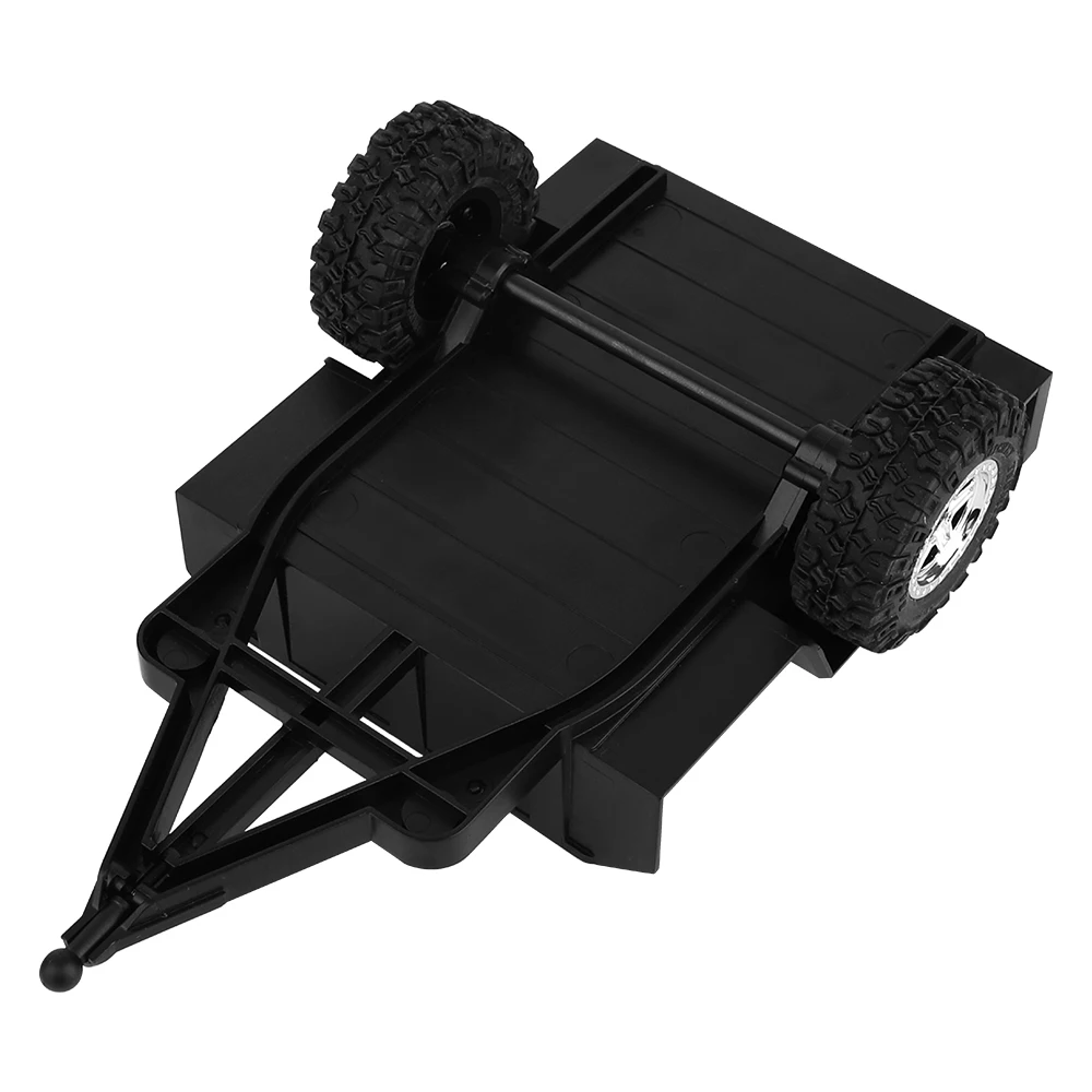 1PC Black 1/18 TRX4m 1/24 SCX24 Plastic Trailer Bucket Car With Wheels for Scale SCX24 RC Crawler Car Upgrade Parts