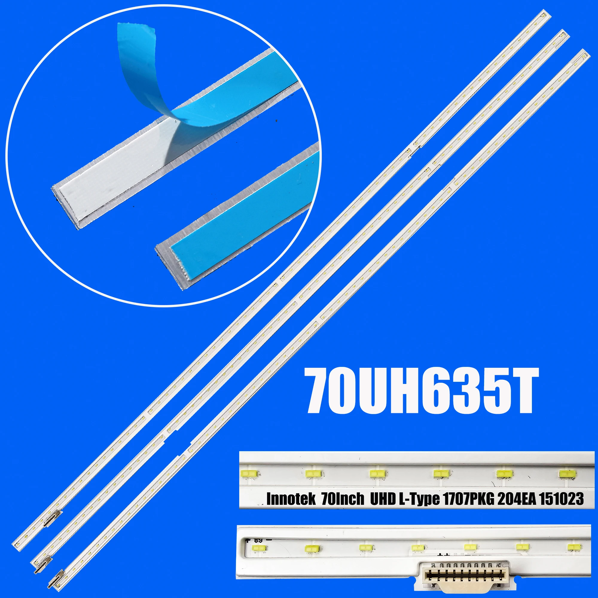 

Светодиодная лента подсветки для 70UH635T 70UH8730 70UH6350 70UH6350-UB HC700EQF-VHQQ1-31XX lnnotek 70lnch UHD L-Type 1707PKG 204EA 151023
