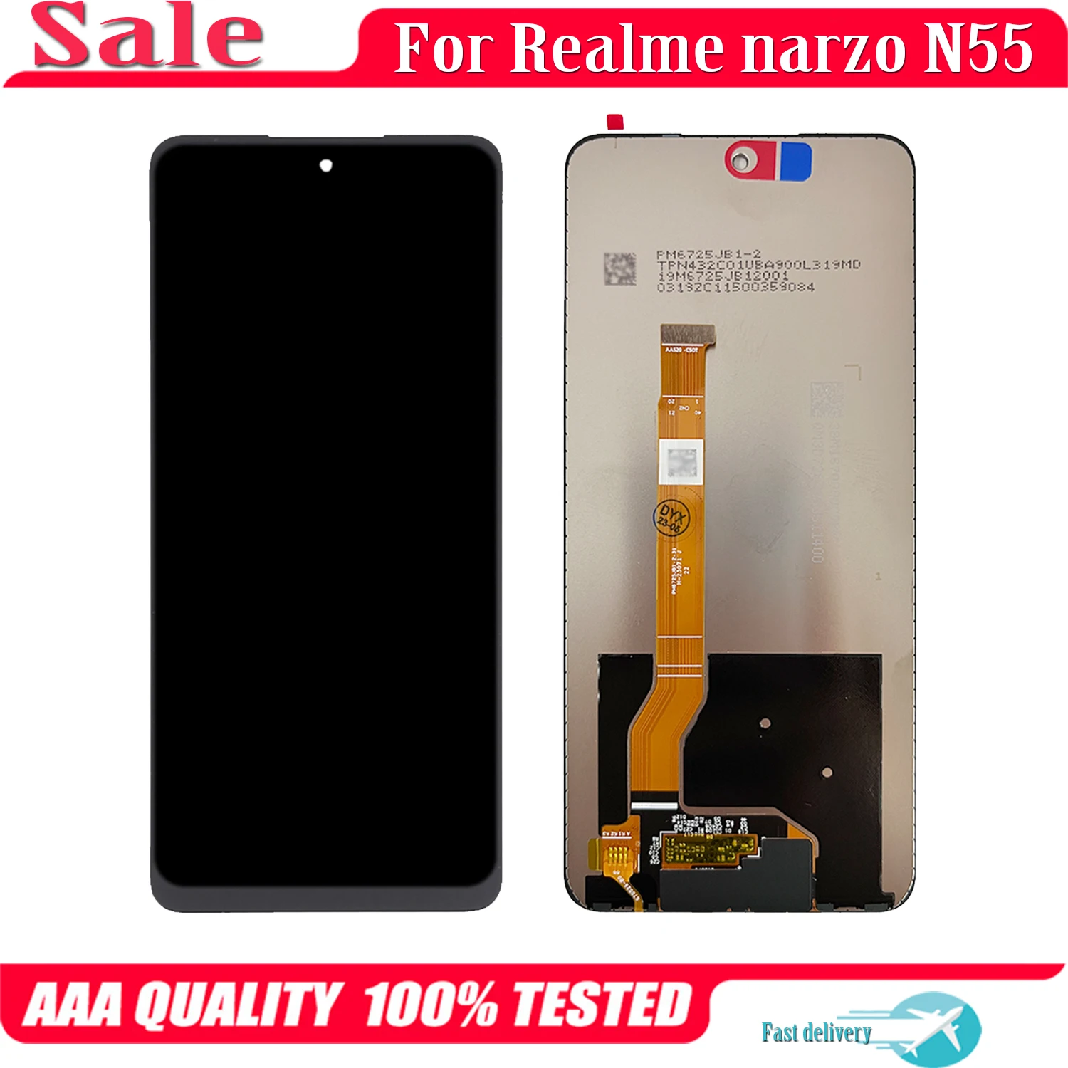 

For Realme Narzo N55 LCD Display Touch Screen Replacement Digitizer Assembly