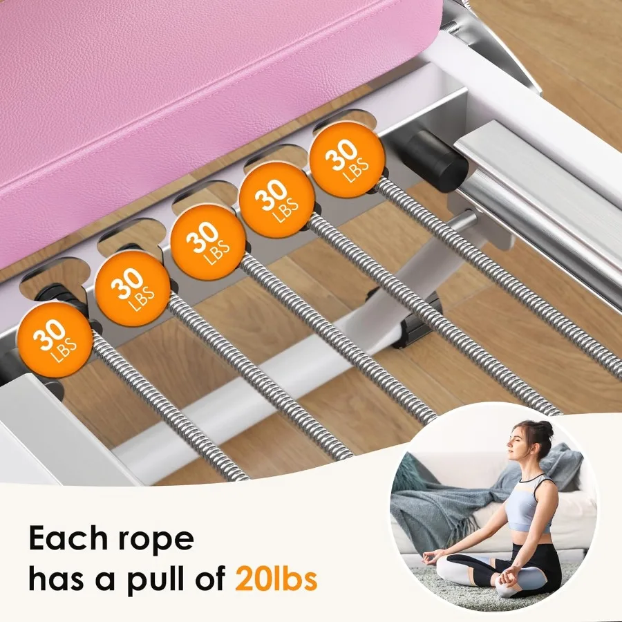 آلة بيلاتيس قابلة للطي لصالة الألعاب الرياضية المنزلية: معدات تمارين البيلاتيس المثالية للمبتدئين للياقة القلب عالية الكثافة مع #4