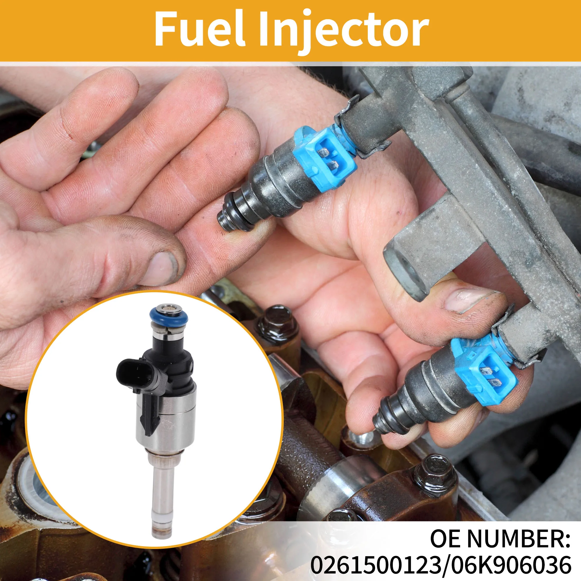 

UXCELL 1 шт. No 0261500123/06K906036 Топливная форсунка двигателя AUDI A5 07-15