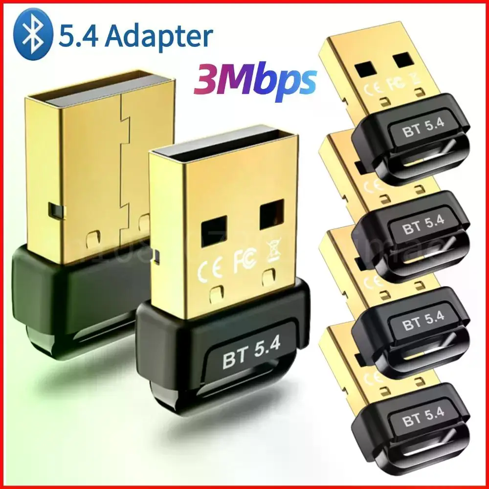 

USB Bluetooth-compatible 5.4 Receiver Transmitter Wireless Audio Dongle Plug Adapter For PC Mouse Keyboard Headphones Speakers