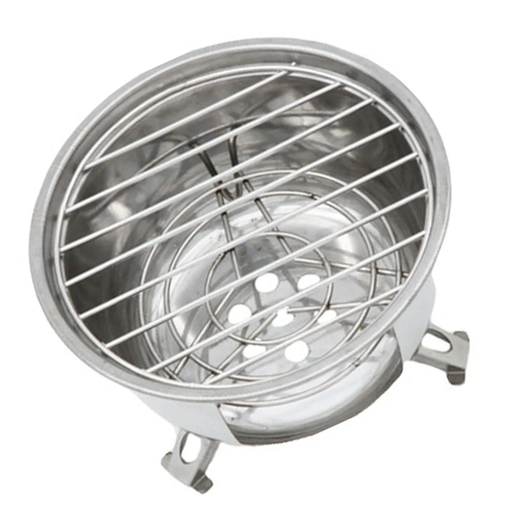 

Portable Camping Grill Stainless Stove Small Bbq Durable Heat Resistant Easy Setup Outdoor Picnic Bbq Barbecue Stove