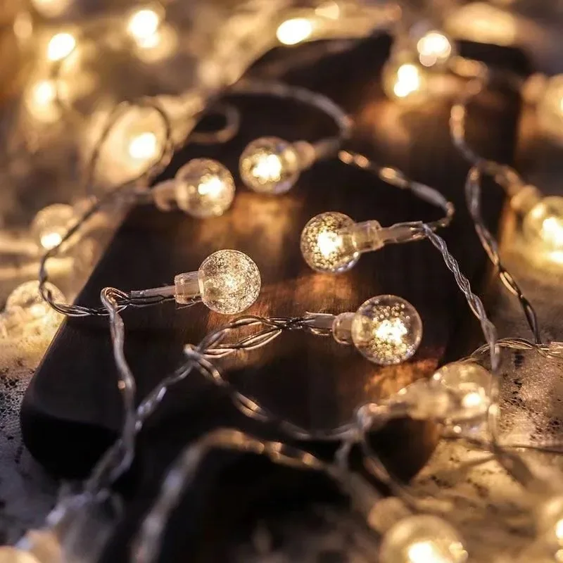Christmas Lights Snowflake String Lights Fairy Lights Waterproof Star Ball LED Lamp for Home Christmas Tree Garden Decor