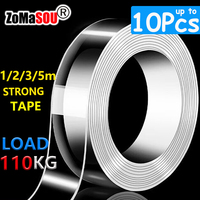 1-10Pcs 1/2/3/5m Nano Tape Super Strong Double Sided Adhesive Tape Non-slip Waterproof Transparent Tape For Bathroom Kitchen