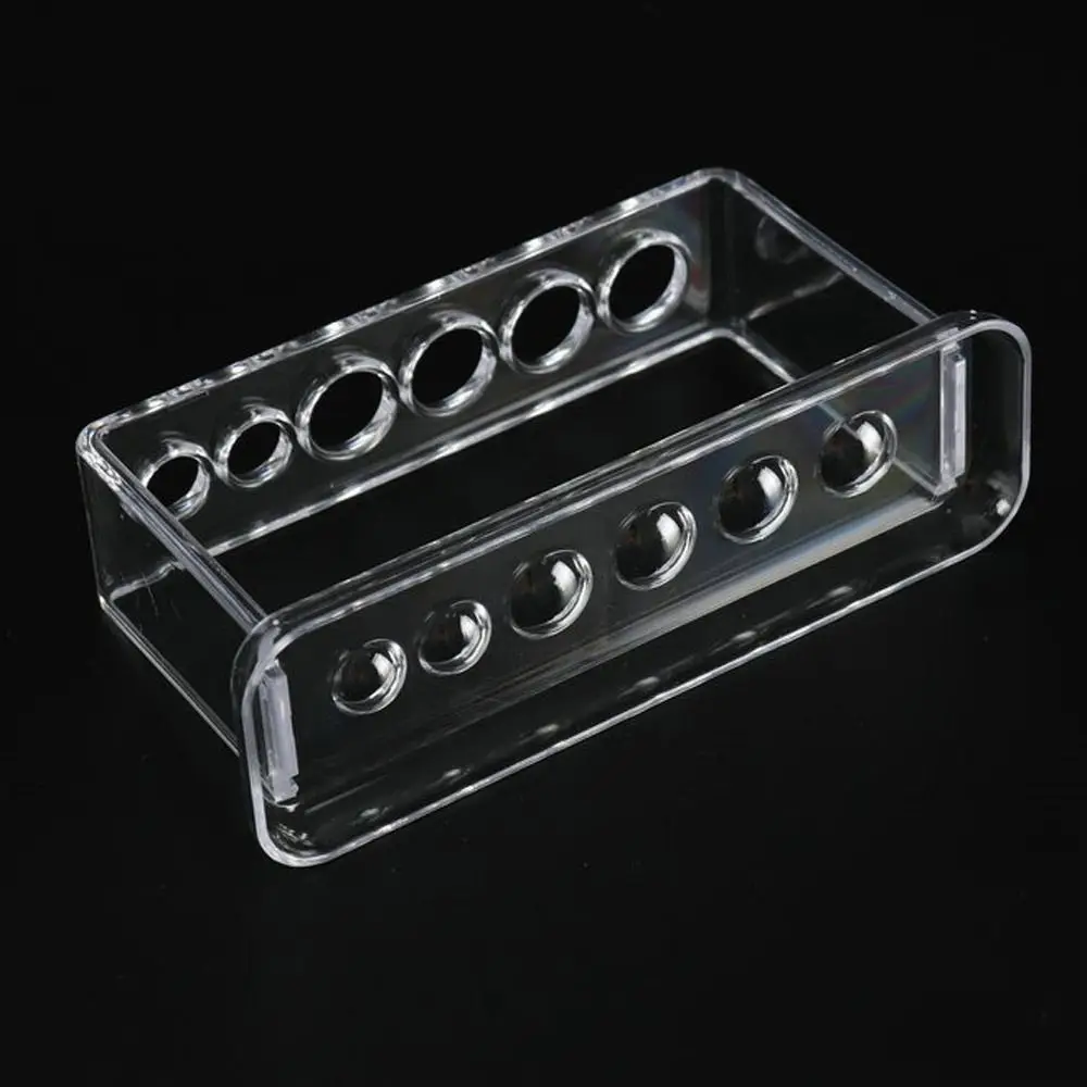 High-quality Plastic Test Tube Rack 6 Holes Clear Test Tube Holder Burette Support