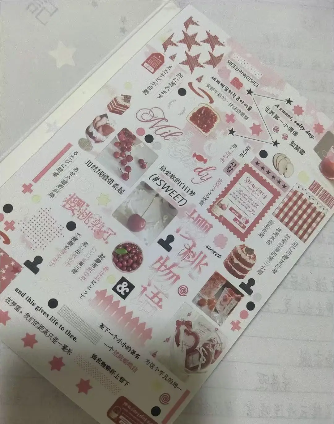 Sticker Book Little Beast Star 6 Issue Light Sleep Diary Sticker Book 32 Touch Film Bright Film Mixed Cutting Film Stickers Gift