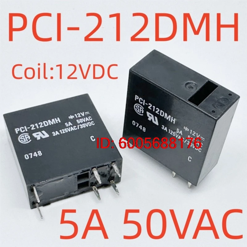 10PCS New PCI-212DMH (42F2A-Coil：12V-5A) Relay 6pins