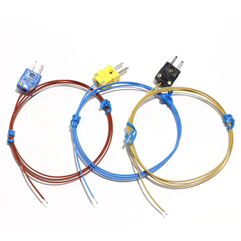 

1PC K /J /T Type Exposed Solder Joint Thermocouple PTFE Temperature Line Thermometer Detector -200~200 Degree Customizable