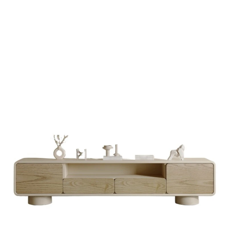 

Log wind TV cabinet Household living room Small apartment Light luxury high-end TV cabinet