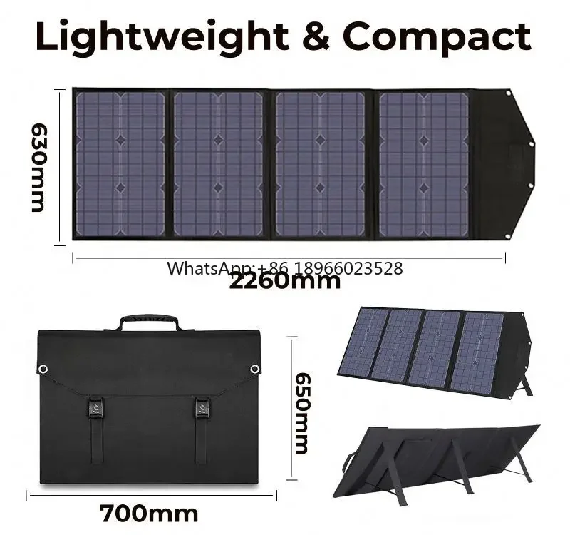 100W 200W 400W Portable Solar Folding Bag Folding Outdoor Solar Panel Smart Charger For Emergency Power System