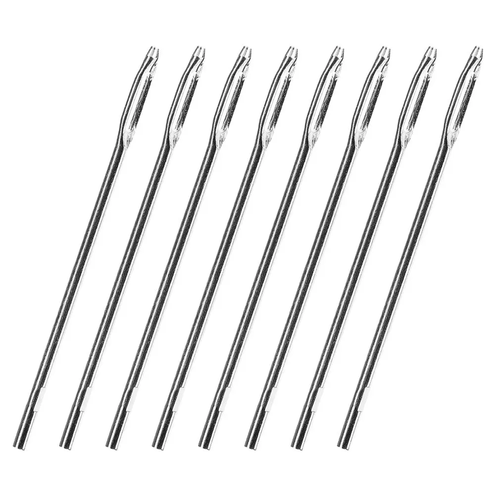 

8pcs Tire Plug Needles Steel Repair Tool For Car Truck Bike Flat Tire Fix Split Eye Design Automotive Patch Plug Kit