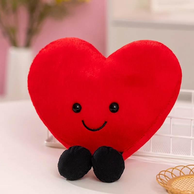 Cuore d'amore Morbido cuscino di tiro San Valentino Gambe d'amore Bambole Cuscino di peluche per divano di casa Peluche ripiene di nozze Regali romantici