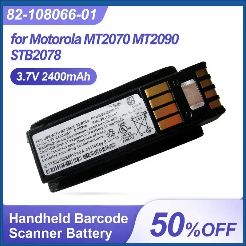 82-108066-01 for Motorola MT2070 MT2090 STB2078 Handheld Barcode Scanner Rechargeable Lithium Battery Spare Parts