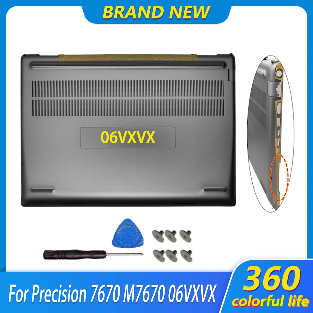 

95% New Original Bottom Case For Precision 7670 M7670 Laptop Lower Bottom Base Cover 06VXVX 09VR67 0XGG0P Silver