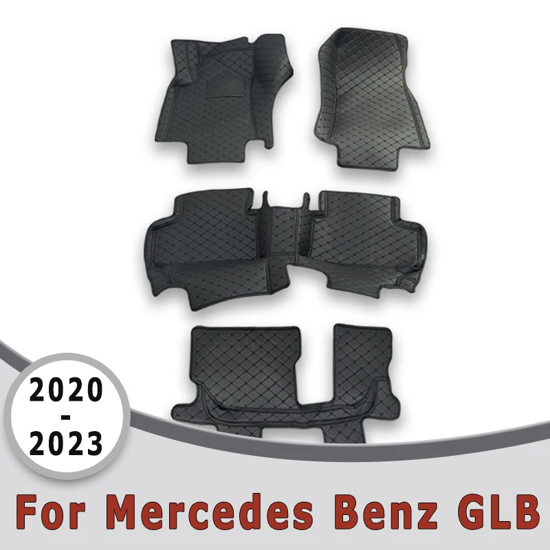 

Car Floor Mats For Mercedes Benz GLB 2023 2022 2021 2020 (7 Seats) Foot Carpets Interior Accessories Replacement Rugs Products