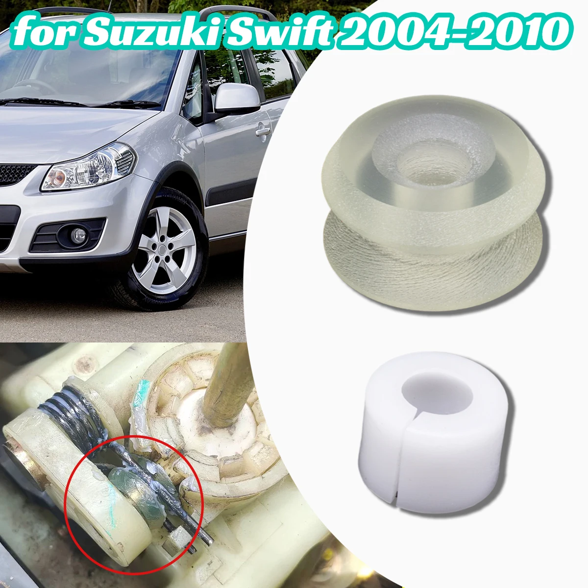 

Manual Gearbox Repair Kit for Suzuki Swift 2004-2010 Shifter Linkage Selector Lever Pivot Bush Rubber Sleeve Grommet Spare Parts