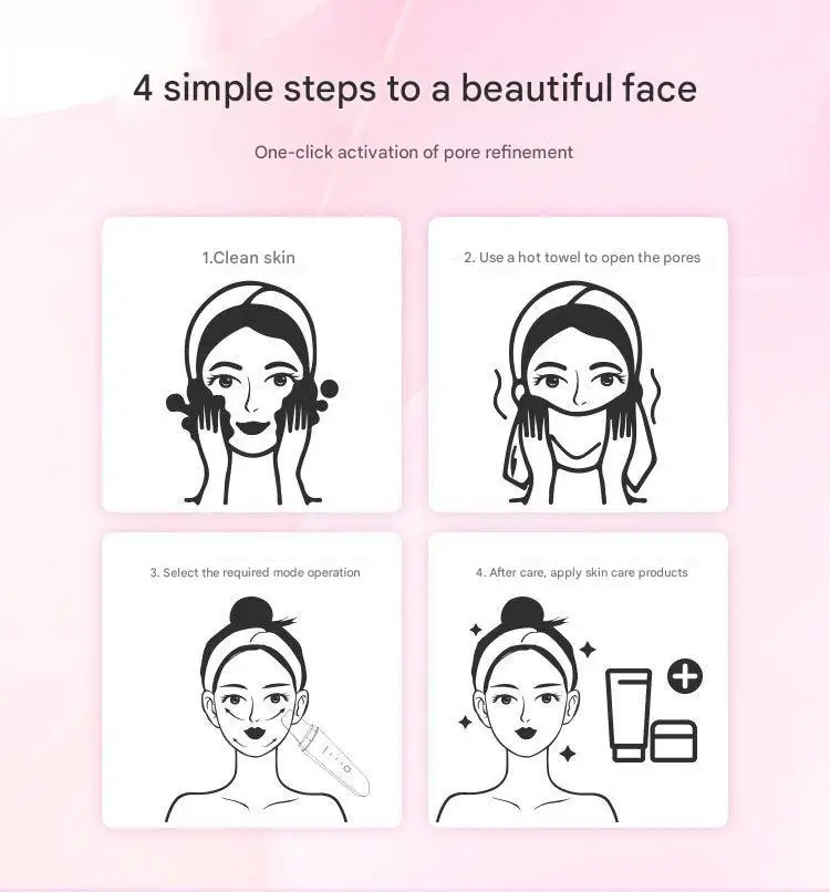 Dispositivo facial de microcorrente ems, limpador ultrassônico, esfoliação e limpeza de poros, limpeza profunda iônica, recarregável por usb, portátil para