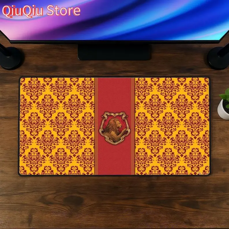 

Wizard Desk Mat: Fantasy Lion Crest - 12x22 Gaming Office Pad