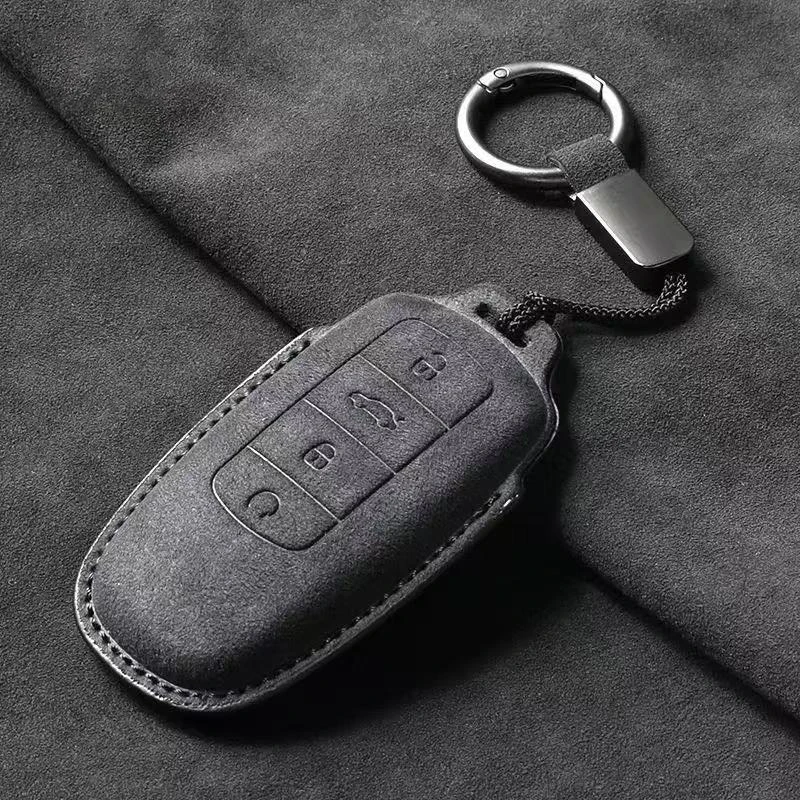 Capa de Couro Protetora para Chave de Carro Chery Jaecoo 7 J7 J8 PHEV 2025 2024 2023, Chaveiro Sem Chave, Acessórios Automotivos