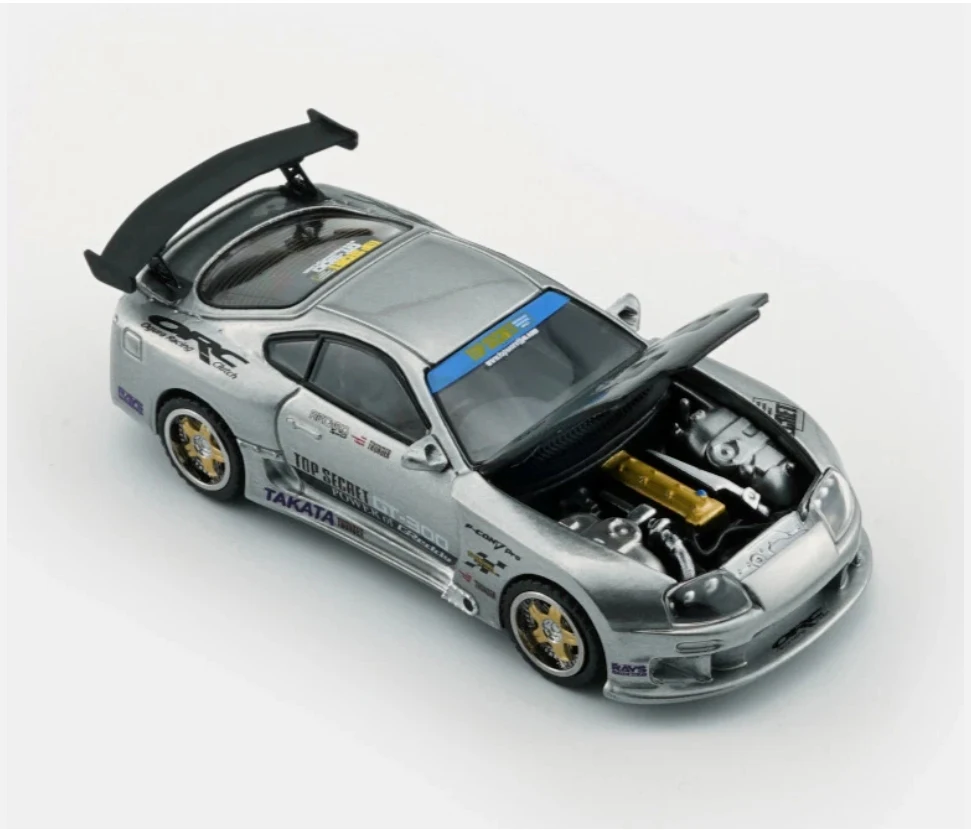 Nouveau 2025 BMC 1/64 échelle Supra GT-300 X voitures de course supérieures en alliage moulé sous pression jouet modèle de Simulation pour cadeau de Collection