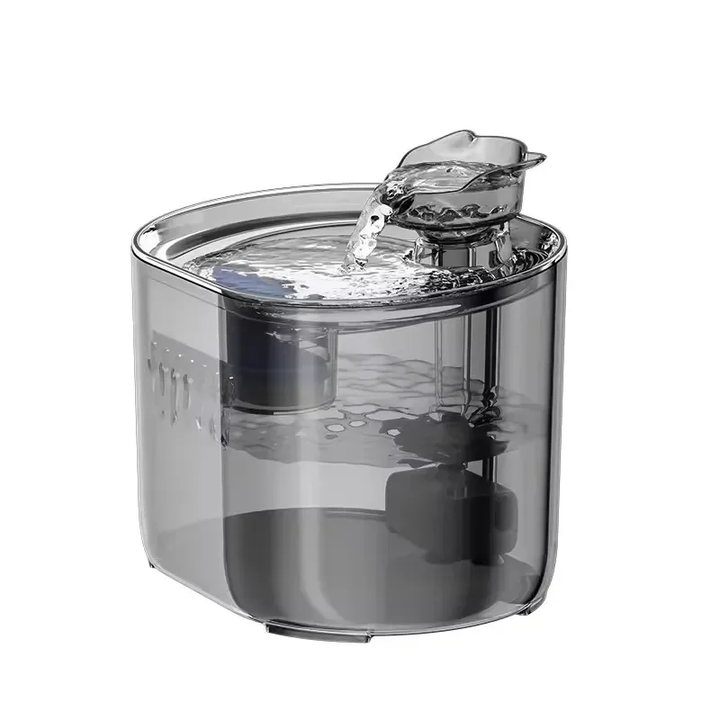 Intelligent Automatic Water Dispenser Eco-Friendly Solid Pattern Cat Dog Water Fountain Silent Circulating Filtration