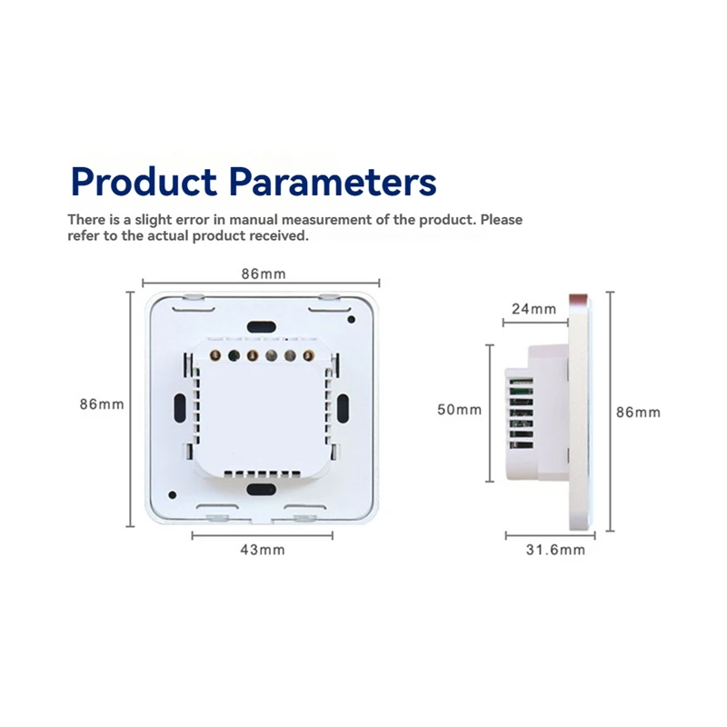 A56G-Zigbee Light Switch With Aluminum Frame Glass Touch Switch Work With Tuya Alexa Home Assistant Control