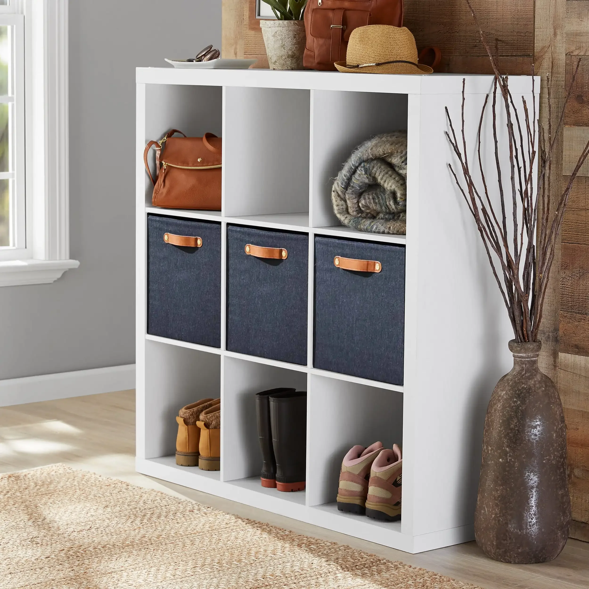 

9-Cube Storage Organizer, White Texture