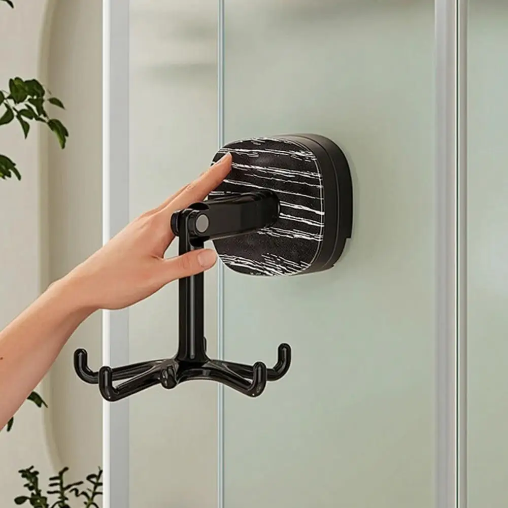 Suction Cup Swivel Hook 360 Degree Rotation And Telescopic Design Hook No Drill Vacuum Wall Hook for Kitchen Bathroom