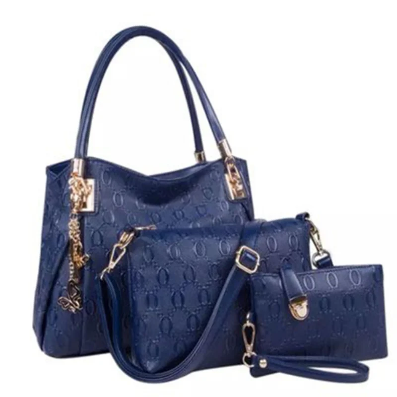 Women\'s Handbag 3-piece Set Women\'s Shoulder Bag Fashion Purse Vintage Leather Bag Large Capacity Handbag Inclined Shoulder Bag