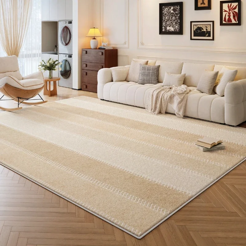 Cream Style Carpets for Living Room Fluffy Soft Bedroom Decor Large Carpet Minimalist Lounge Floor Mat Thick Plush Cloakroom Rug