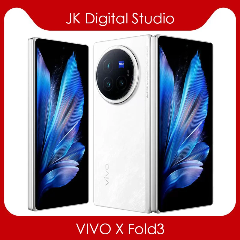 الأصلي والجديد VIVO X Fold3 Fold 3 5G هاتف محمول 8.03 بوصة AMOLED شاشة مطوية Snapdragon8 Gen2 50MP CMOS 5345Mah 80 واط شحن فائق