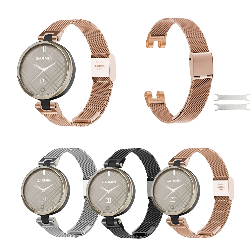 For Garmin Lily Watch Strap Smart Sport Watch Strap Milan Metal Mesh Strap Women's Simple Fashion Casual Replacement Strap