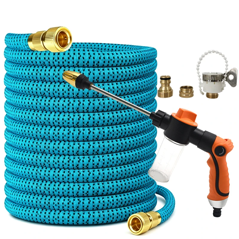 Heavy Duty Expandable Garden Hose 25-100FT, Foam Car Washing Gun, Adjustable, Car Washing And Gardening Supplies ﻿