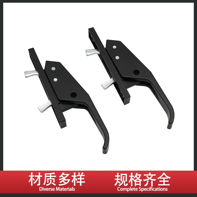 خزانة توزيع الآلات الصناعية السوداء من سبائك الزنك، خزانة الجهد العالي، قفل مقبض سريع الفتح #5