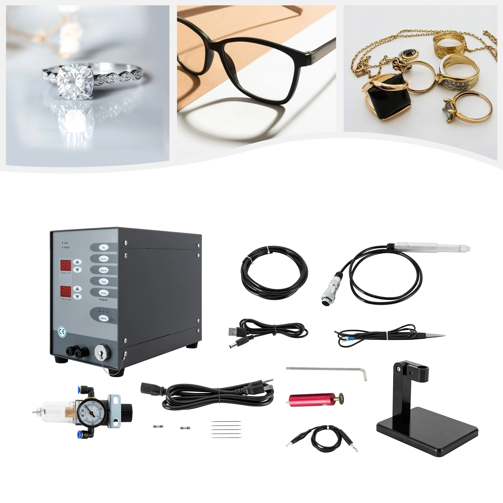 

300W Automatic Spot Welding Machine Pulse Argon Arc Jewelry Welder Computer Numerical Control 110V/60HZ