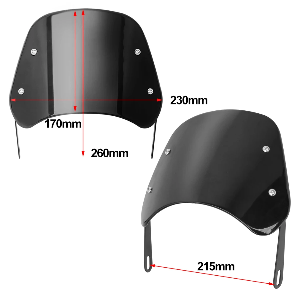 Deflector de viento Universal para parabrisas de motocicleta, carenado para Harley, Yamaha, Kawasaki, Honda, Suzuki, Cafe Racer